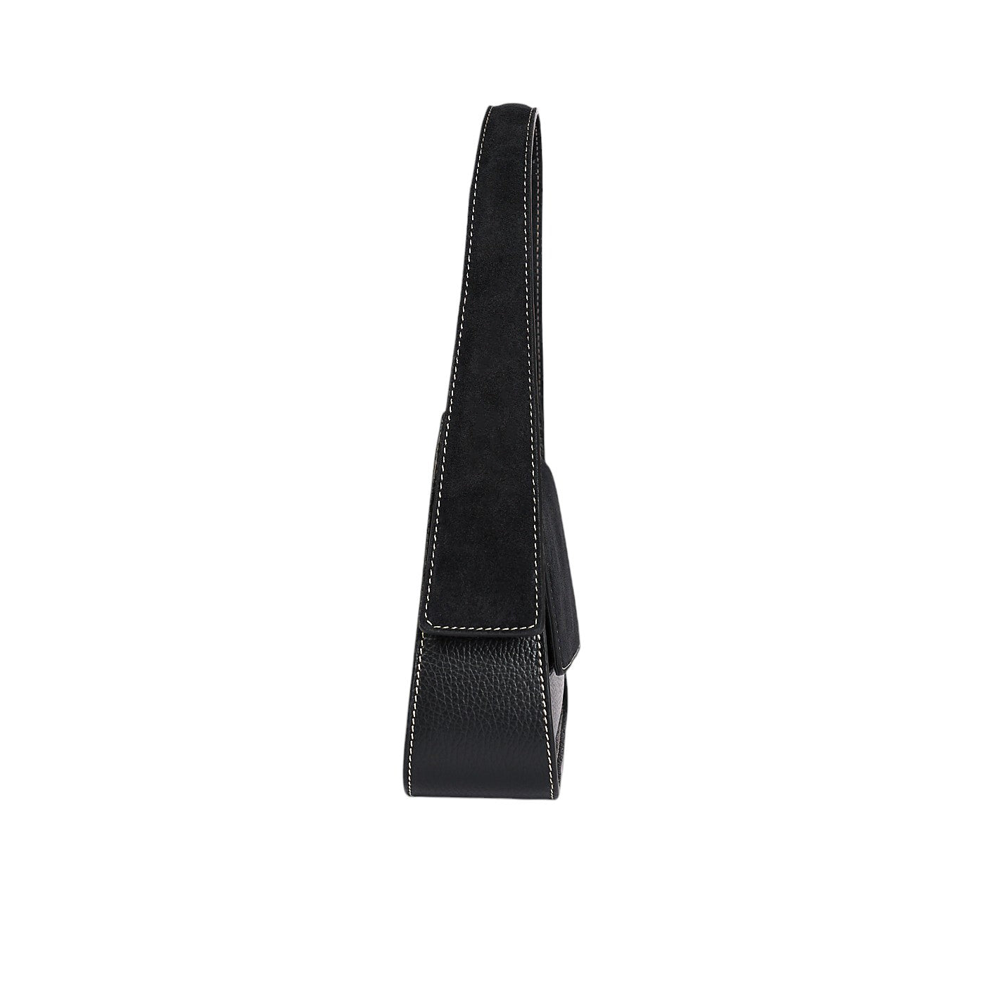 Borsa a spalla da donna in vera pelle di vitello e pelle scamosciata con tracolla regolabile mod. Emma