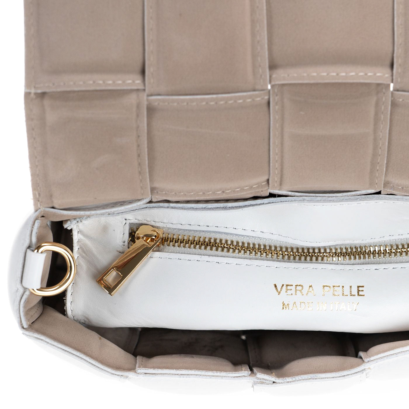 Borsa a spalla da donna in vera pelle con tracolla regolabile mod. FLORA