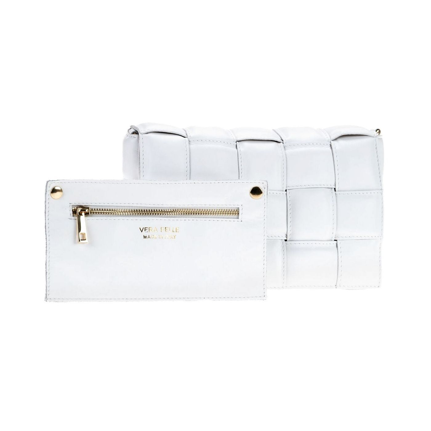 Borsa a spalla da donna in vera pelle con tracolla regolabile mod. FLORA