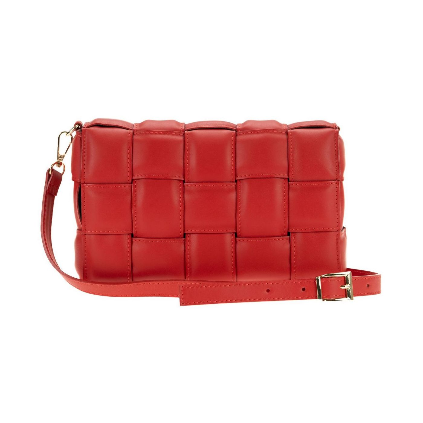 Borsa a spalla da donna in vera pelle con tracolla regolabile mod. FLORA