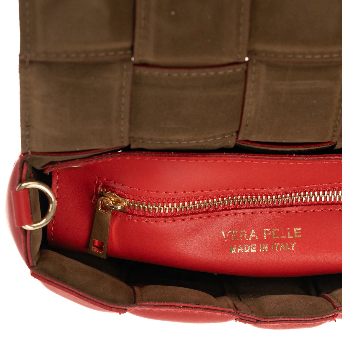 Borsa a spalla da donna in vera pelle con tracolla regolabile mod. FLORA