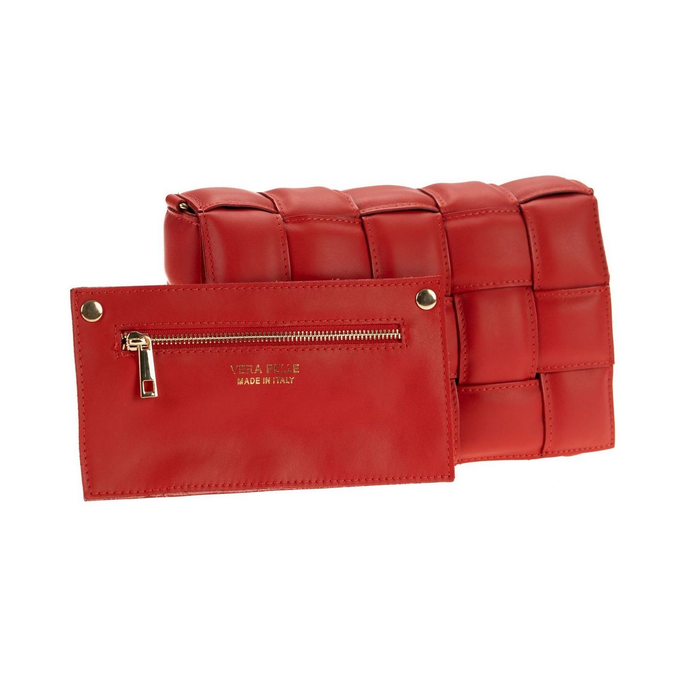 Borsa a spalla da donna in vera pelle con tracolla regolabile mod. FLORA