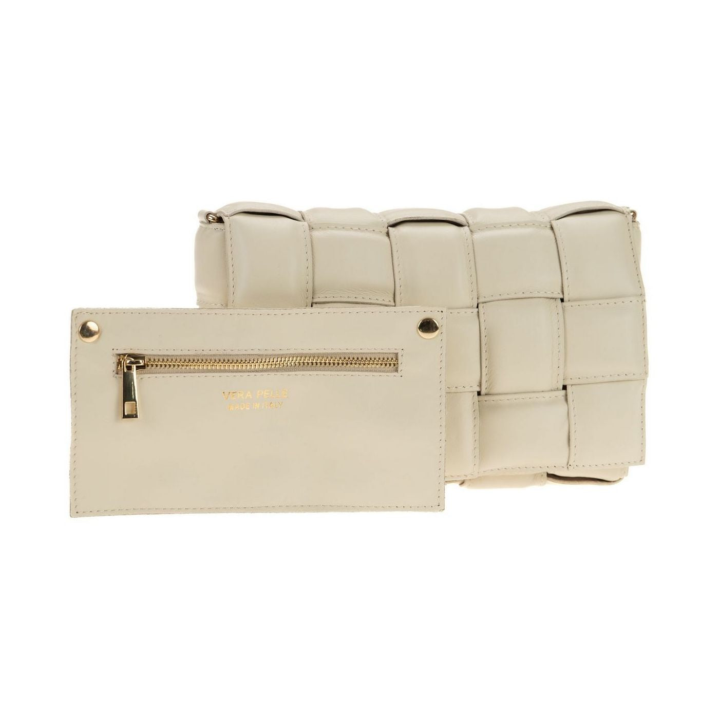 Borsa a spalla da donna in vera pelle con tracolla regolabile mod. FLORA