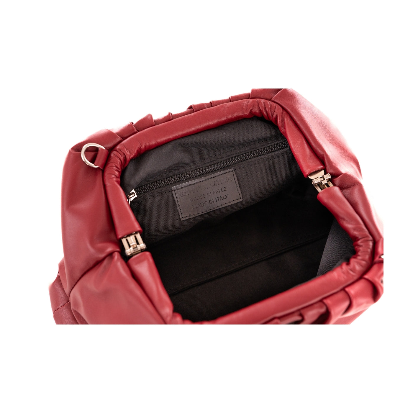 Borsa a mano da donna in vera pelle con tracolla regolabile mod. NUVOLA