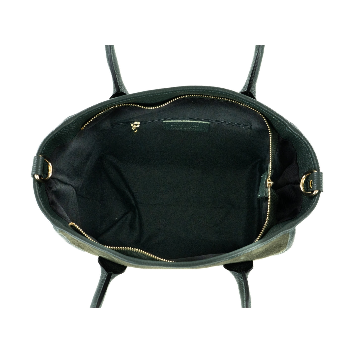 Borsa shopping donna con doppio manico in vera pelle di vitello e in pelle scamosciata con tracolla regolabile mod. Faty