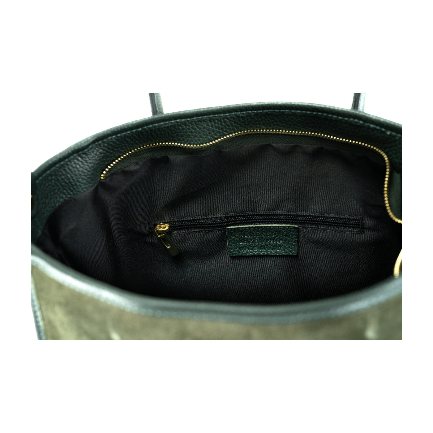 Borsa shopping donna con doppio manico in vera pelle di vitello e in pelle scamosciata con tracolla regolabile mod. Faty