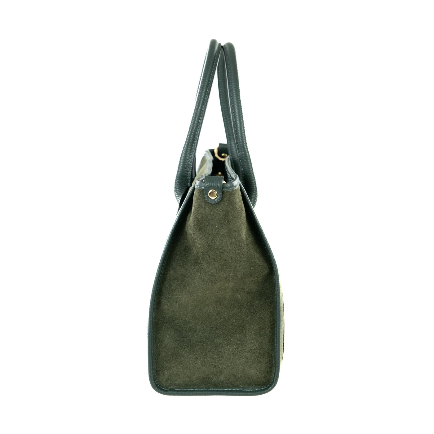 Borsa shopping donna con doppio manico in vera pelle di vitello e in pelle scamosciata con tracolla regolabile mod. Faty