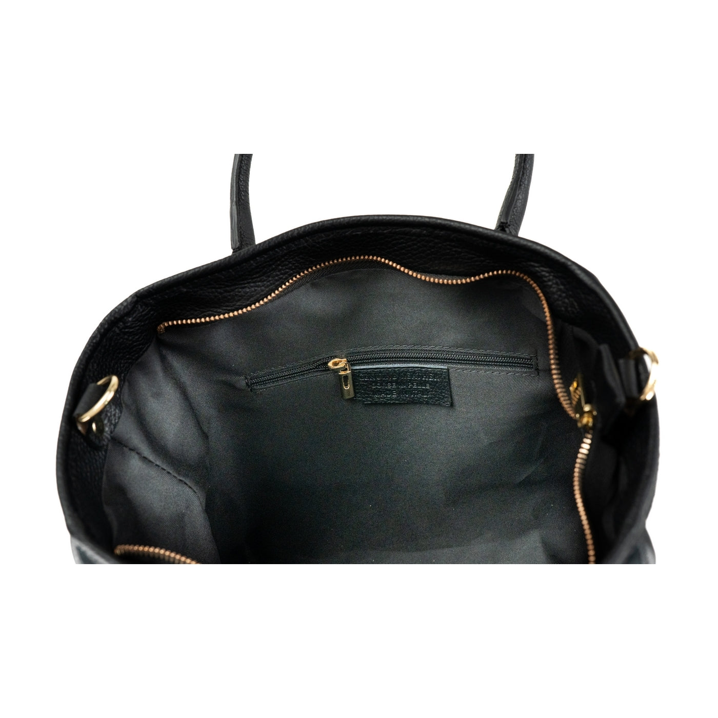 Borsa shopping donna con doppio manico in vera pelle di vitello e in pelle scamosciata con tracolla regolabile mod. Faty