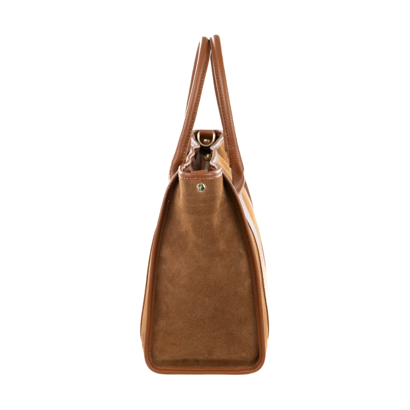 Borsa shopping donna con doppio manico in vera pelle di vitello e in pelle scamosciata con tracolla regolabile mod. Faty