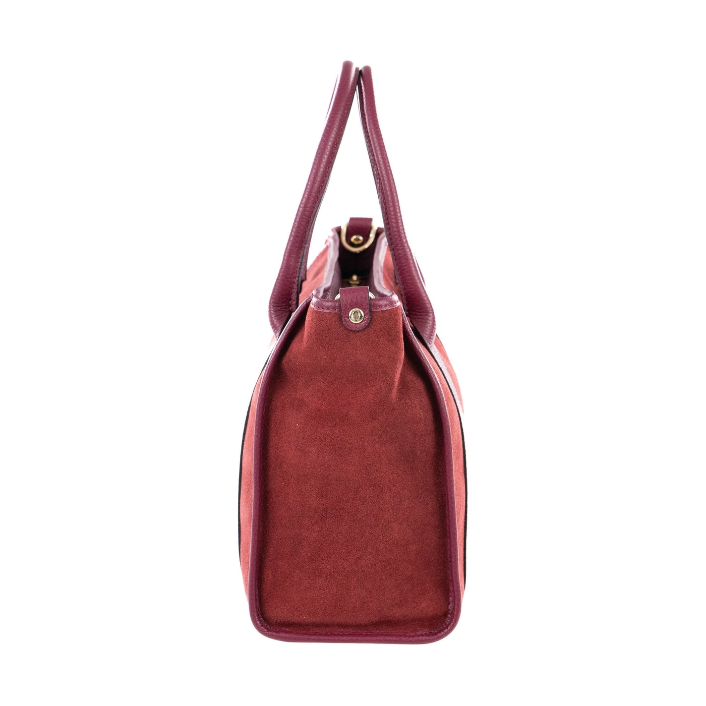 Borsa shopping donna con doppio manico in vera pelle di vitello e in pelle scamosciata con tracolla regolabile mod. Faty