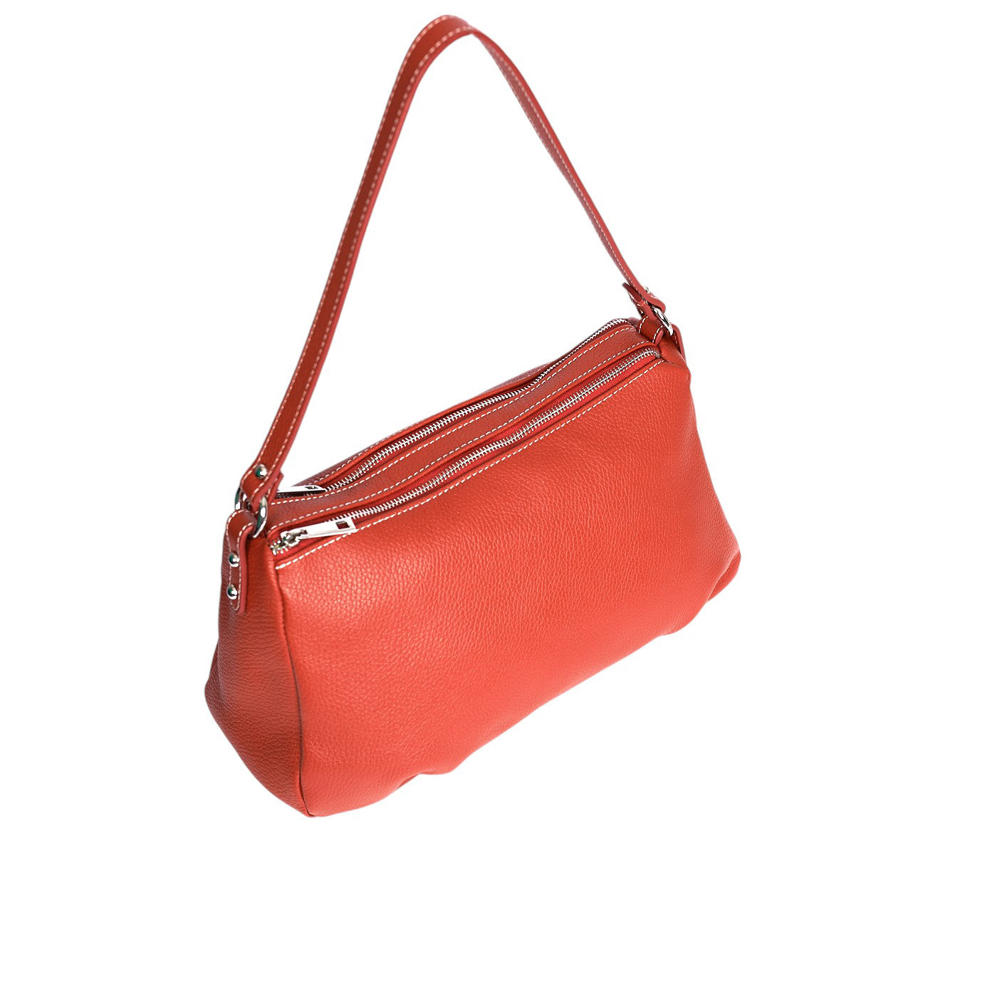 Borsa a spalla da donna in vera pelle con tracolla regolabile mod. Nina