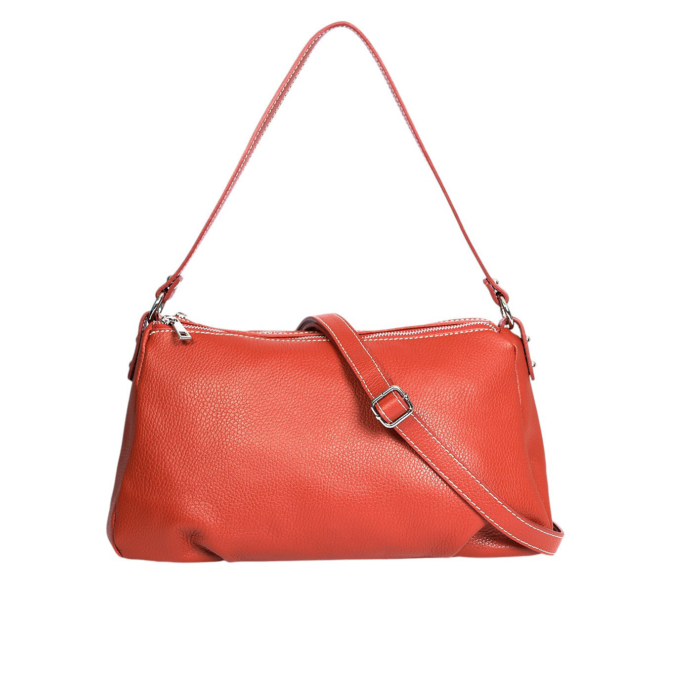 Borsa a spalla da donna in vera pelle con tracolla regolabile mod. Nina