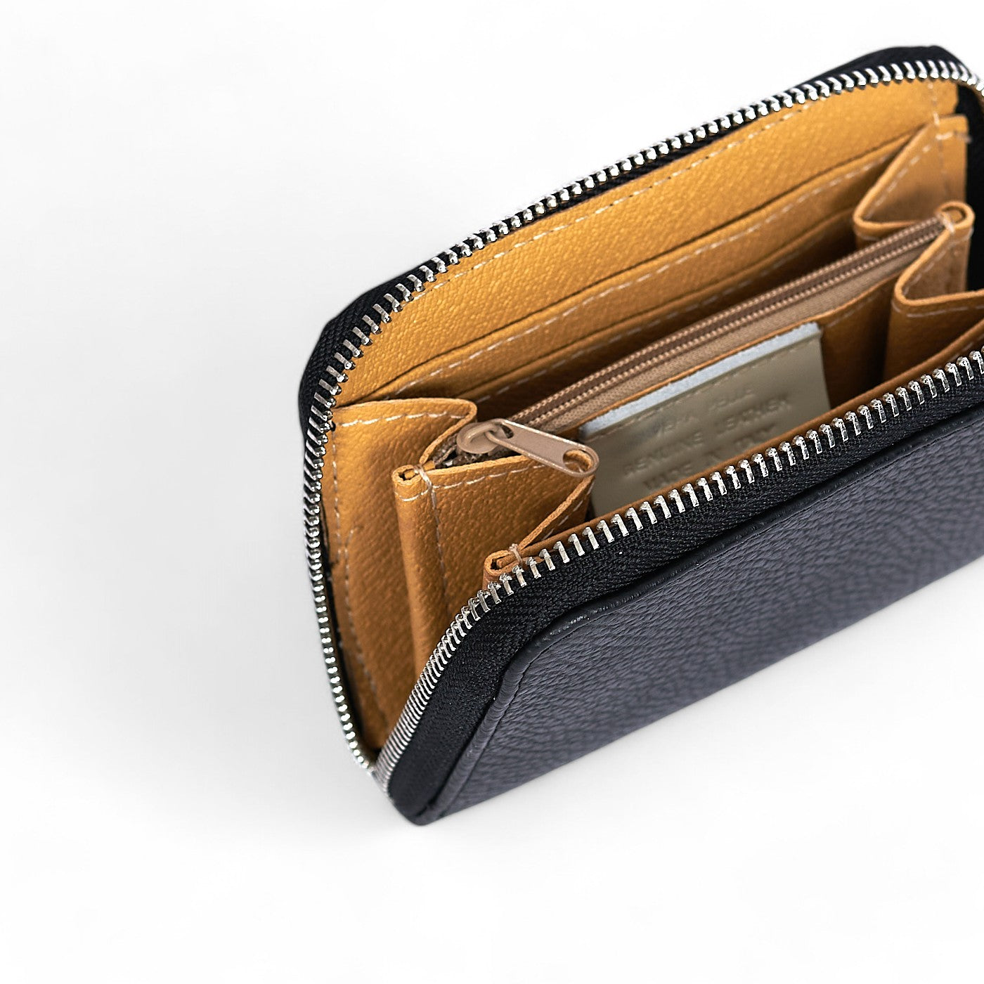 Portafoglio piccolo Unisex in Vera Pelle Chiusura con zip