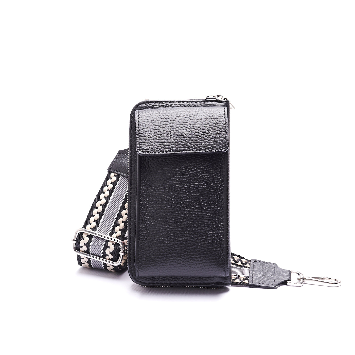 Tracolla portafoglio portatelefono in Vera Pelle con tracolla regolabile Mod. BLAIR