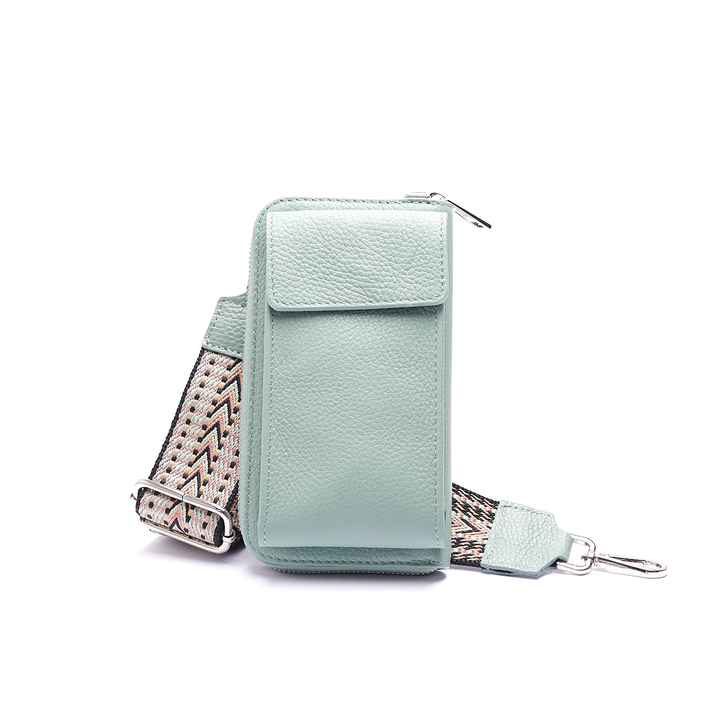 TRACOLLA PORTAFOGLIO PORTATELEFONO IN VERA PELLE CON TRACOLLA REGOLABILE MOD. BLAIR