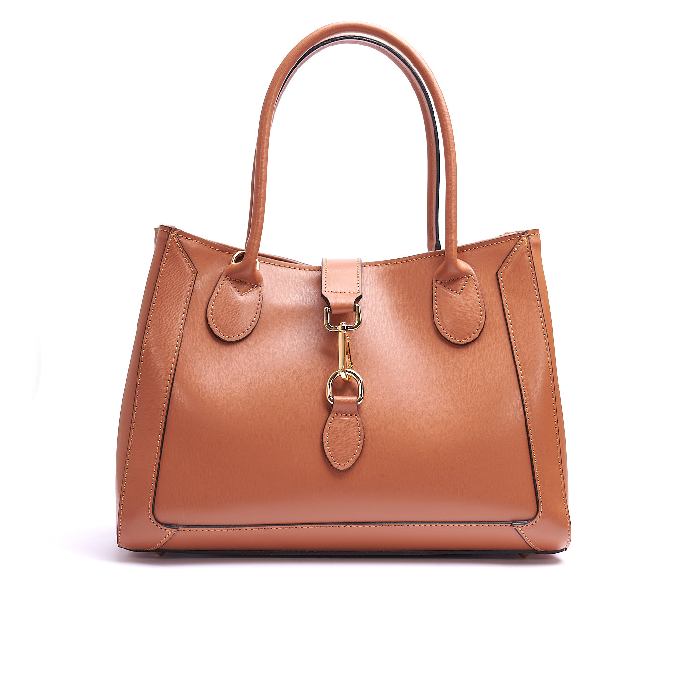 Borsa shopping donna con doppio manico in vera pelle e con tracolla regolabile mod. GINEVRA