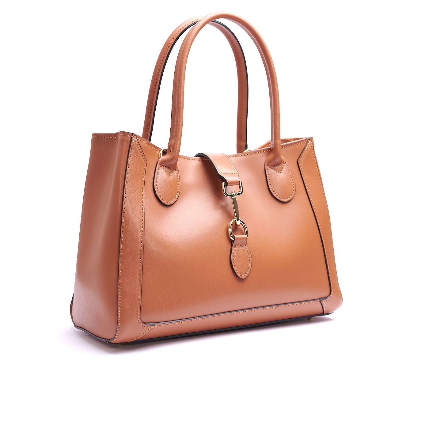 Borsa shopping donna con doppio manico in vera pelle e con tracolla regolabile mod. GINEVRA