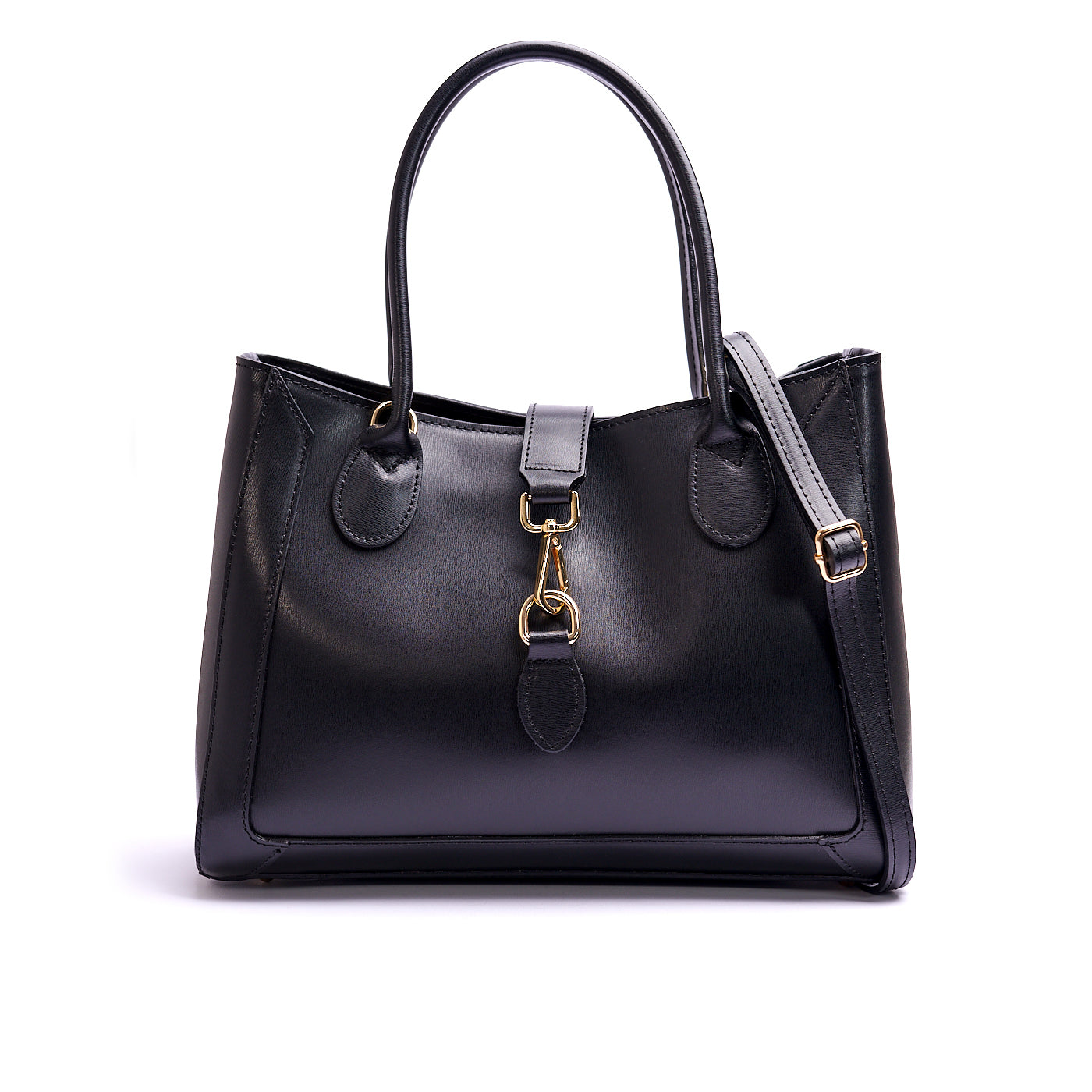 Borsa shopping donna con doppio manico in vera pelle e con tracolla regolabile mod. GINEVRA