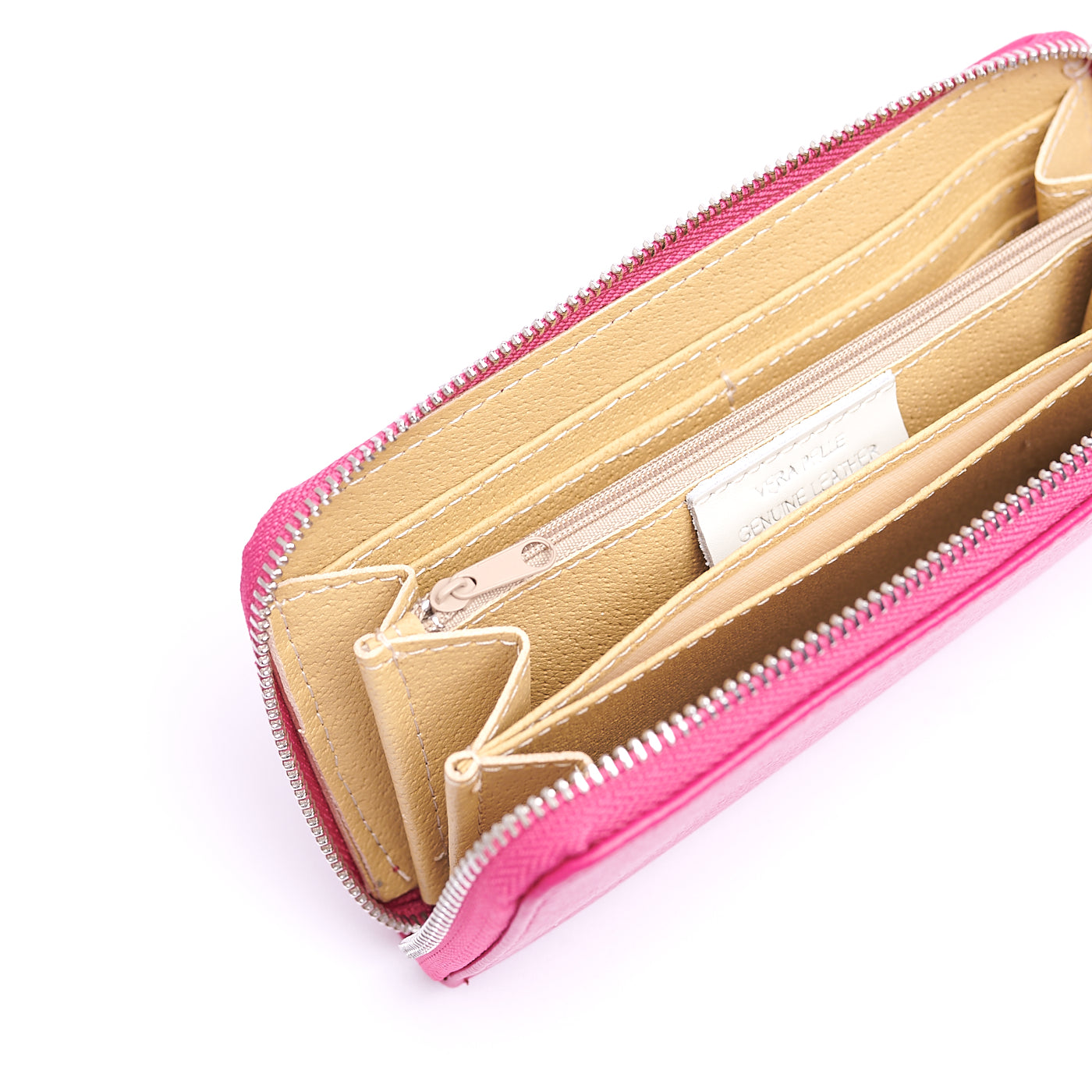 Portafoglio grande Unisex in Vera Pelle Chiusura con zip