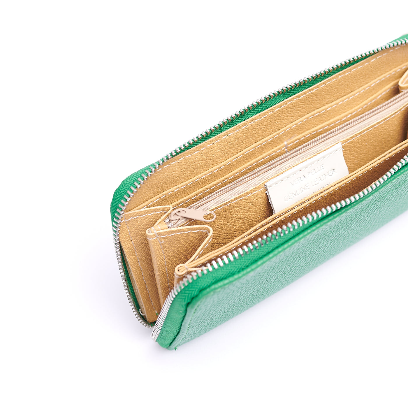 Portafoglio grande Unisex in Vera Pelle Chiusura con zip