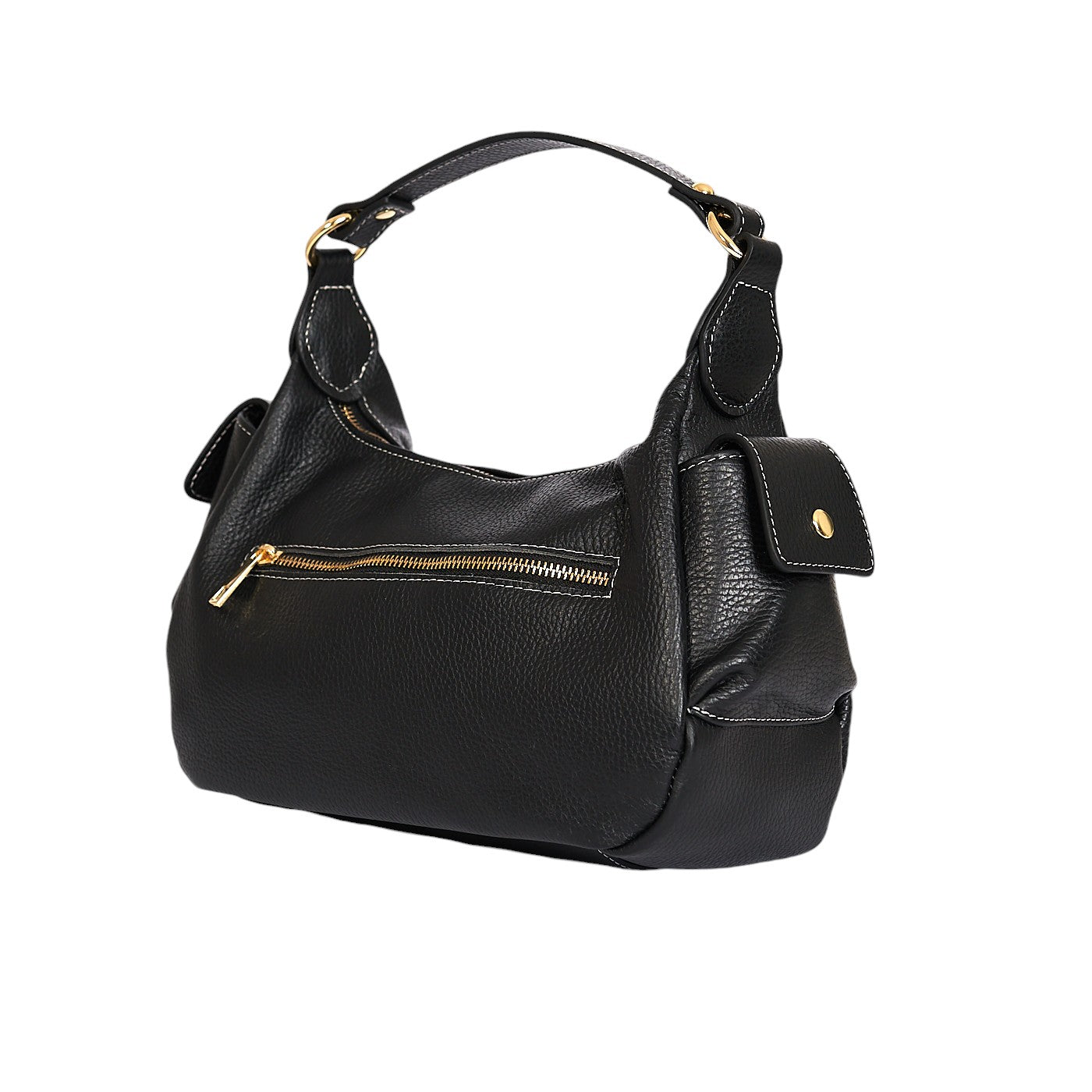 Borsa a spalla da donna in vera pelle di vitello con tracolla regolabile mod. Miranda