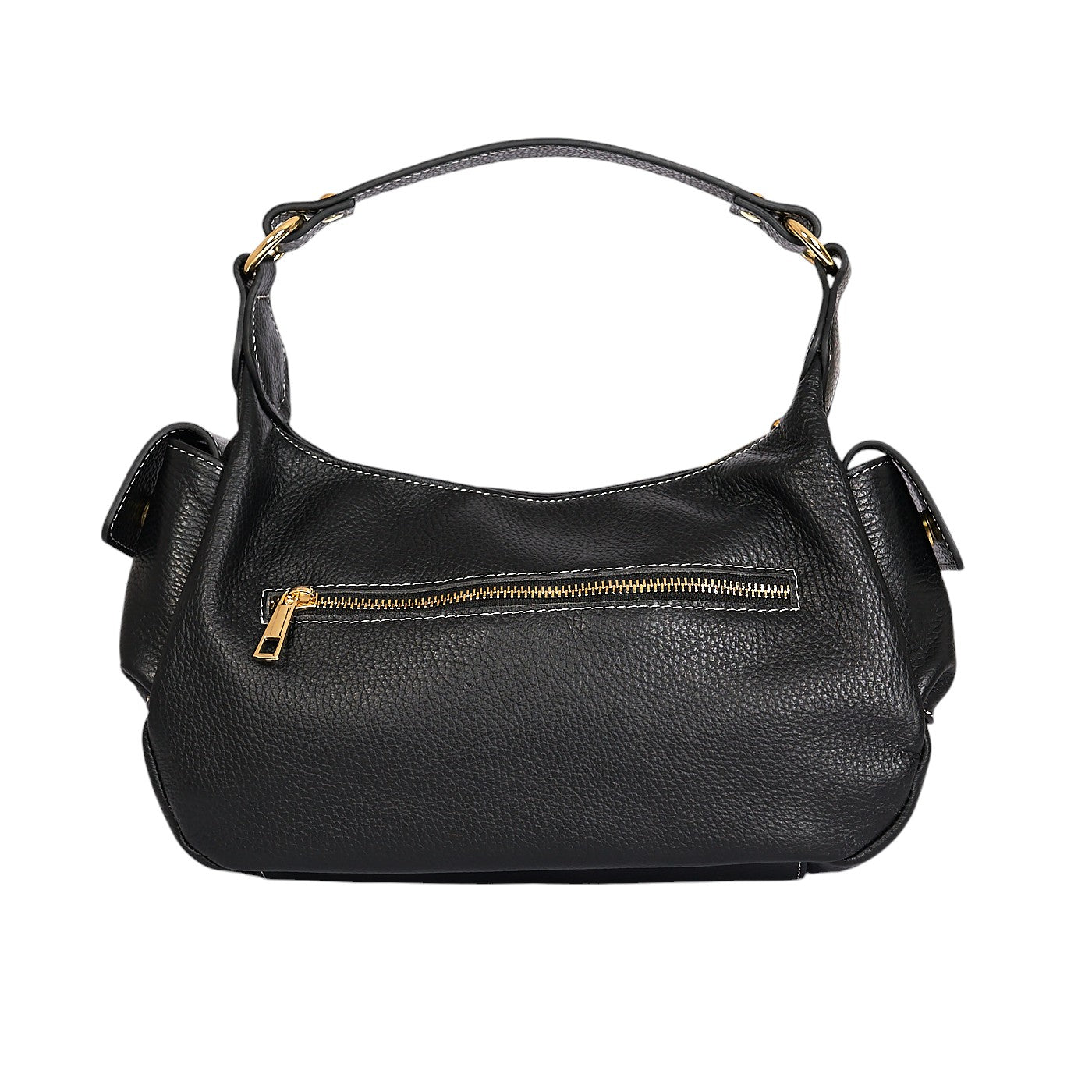 Borsa a spalla da donna in vera pelle di vitello con tracolla regolabile mod. Miranda