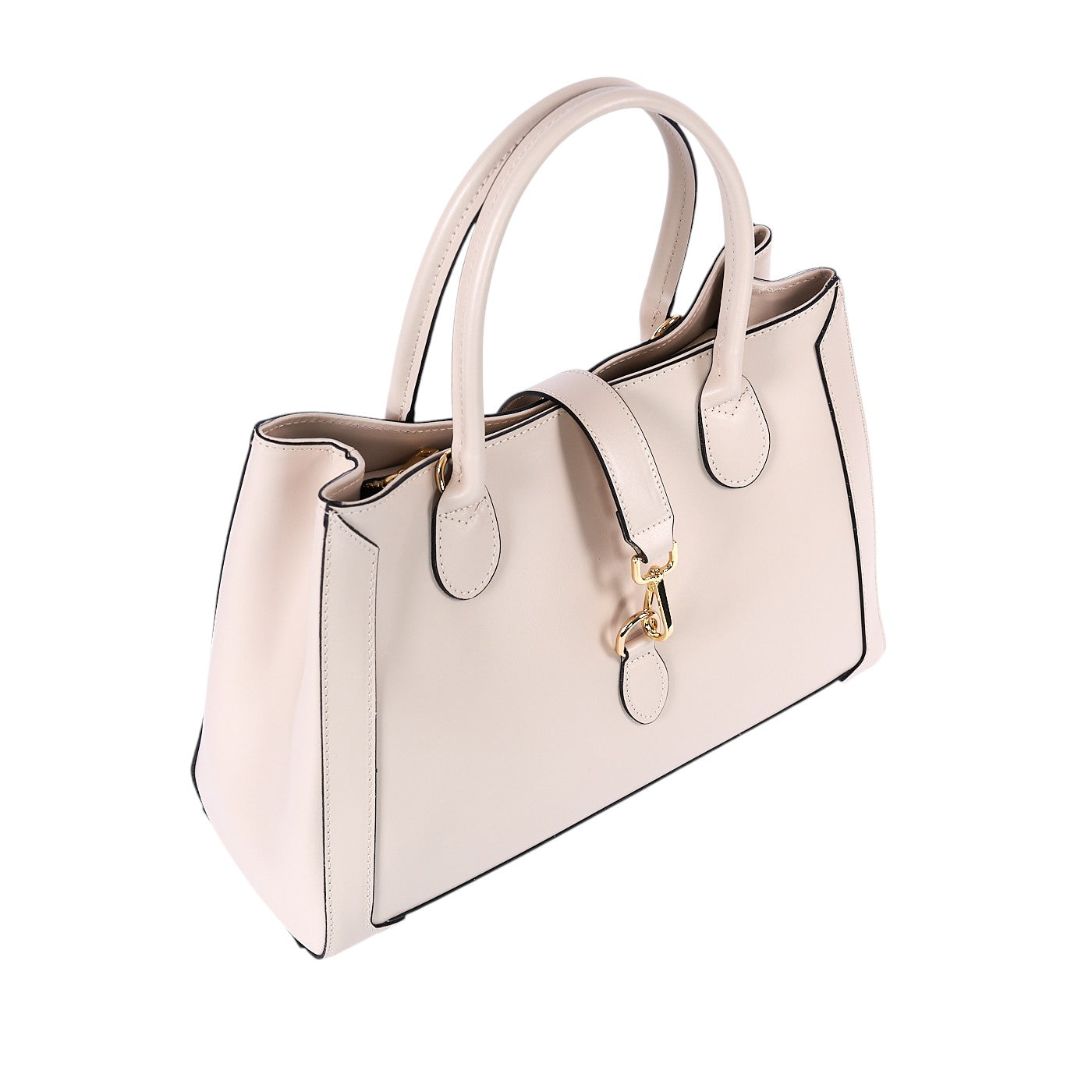 Borsa shopping donna con doppio manico in vera pelle e con tracolla regolabile mod. GINEVRA