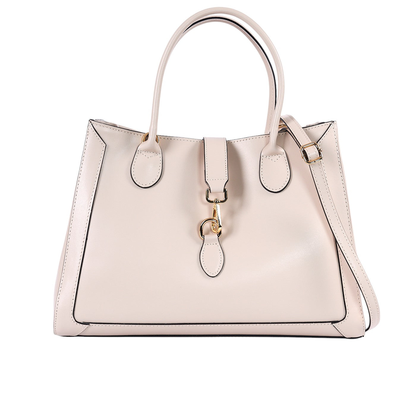 Borsa shopping donna con doppio manico in vera pelle e con tracolla regolabile mod. GINEVRA