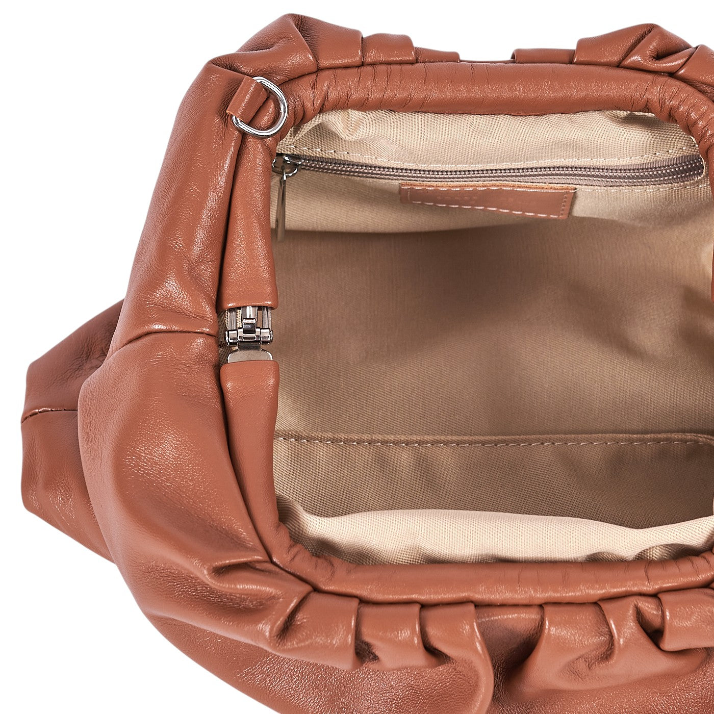 Borsa a mano da donna in vera pelle con tracolla regolabile mod. NUVOLA