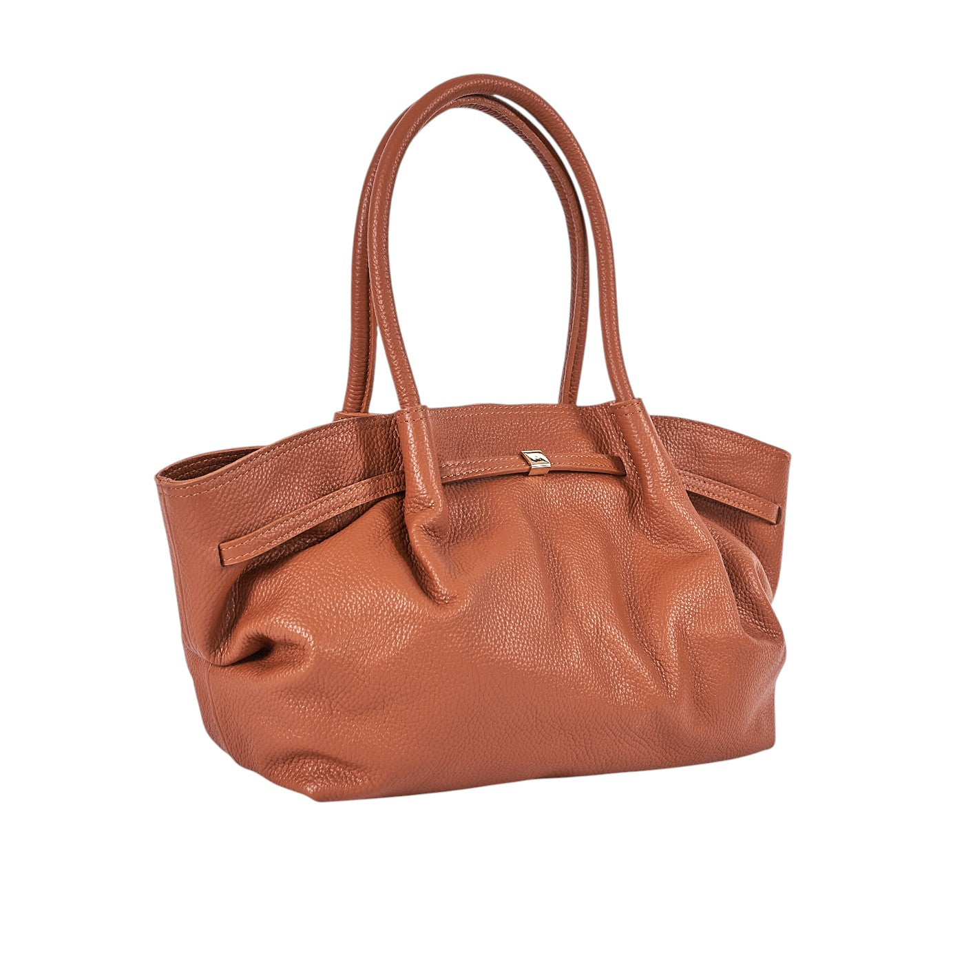 Borsa a spalla da donna in vera pelle di vitello con tracolla regolabile mod. LORY