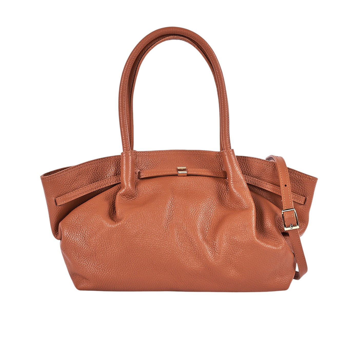 Borsa a spalla da donna in vera pelle di vitello con tracolla regolabile mod. LORY