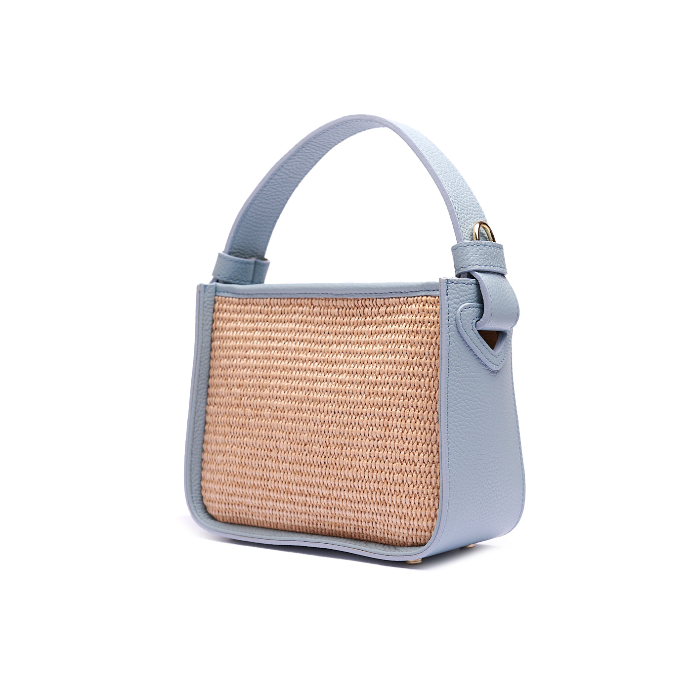 BORSA A SPALLA DA DONNA IN VERA PELLE E RAFIA CON TRACOLLA REGOLABILE MOD. CLARA-RAFIA