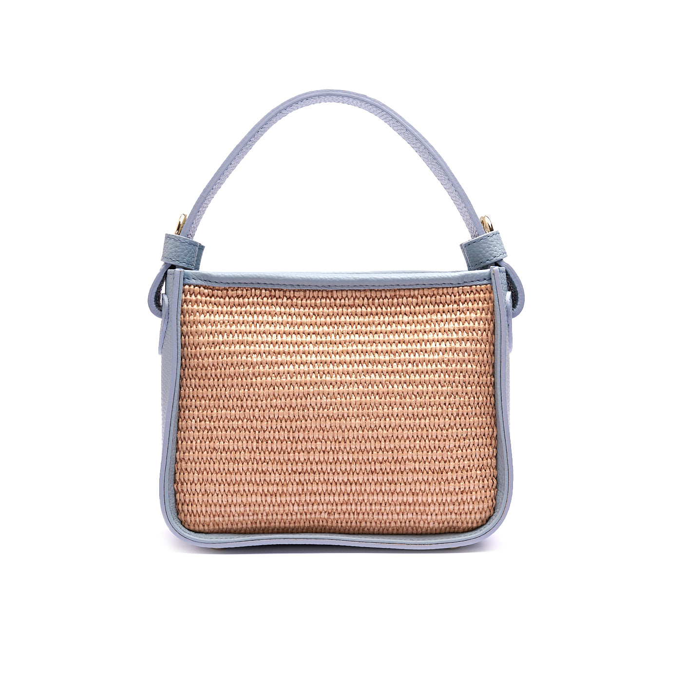 BORSA A SPALLA DA DONNA IN VERA PELLE E RAFIA CON TRACOLLA REGOLABILE MOD. CLARA-RAFIA