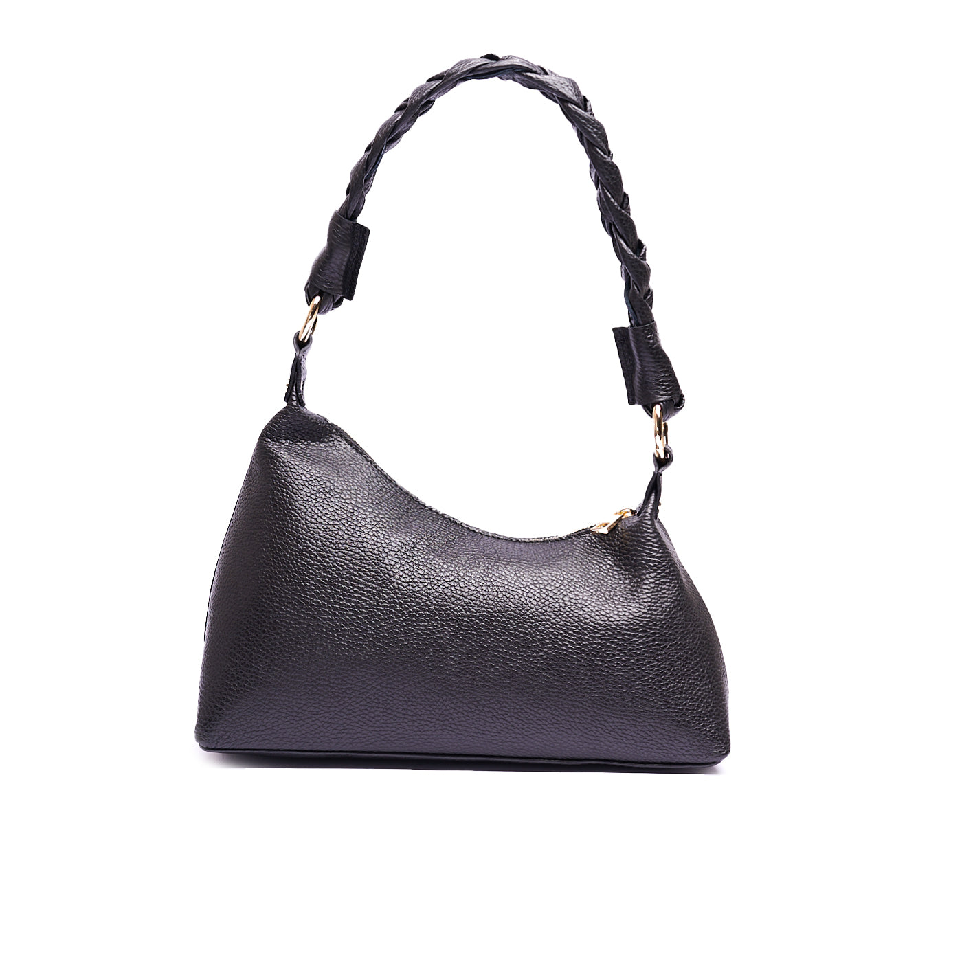 Borsa a spalla da donna in Vera Pelle con manico in Pelle intrecciato MOD. ALICE