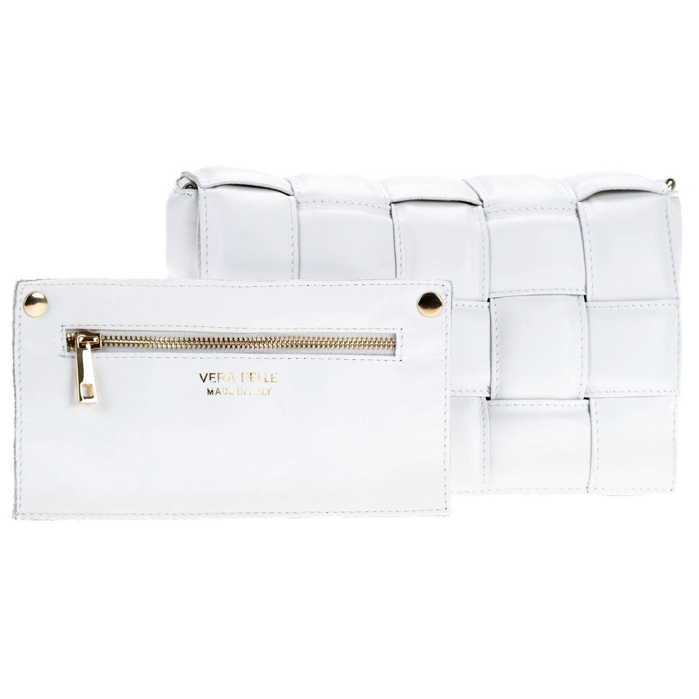 Borsa a spalla da donna in vera pelle con tracolla regolabile mod. FLORA