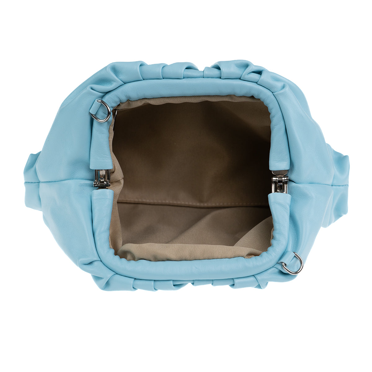 Borsa a mano da donna in vera pelle con tracolla regolabile mod. NUVOLA