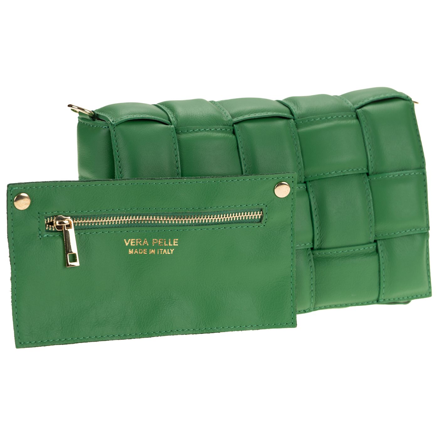 Borsa a spalla da donna in vera pelle con tracolla regolabile mod. FLORA