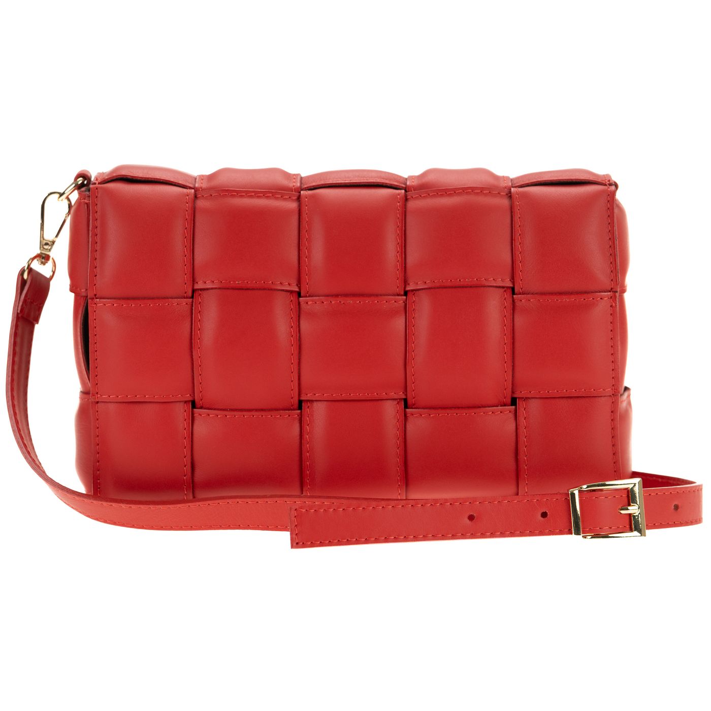 Borsa a spalla da donna in vera pelle con tracolla regolabile mod. FLORA