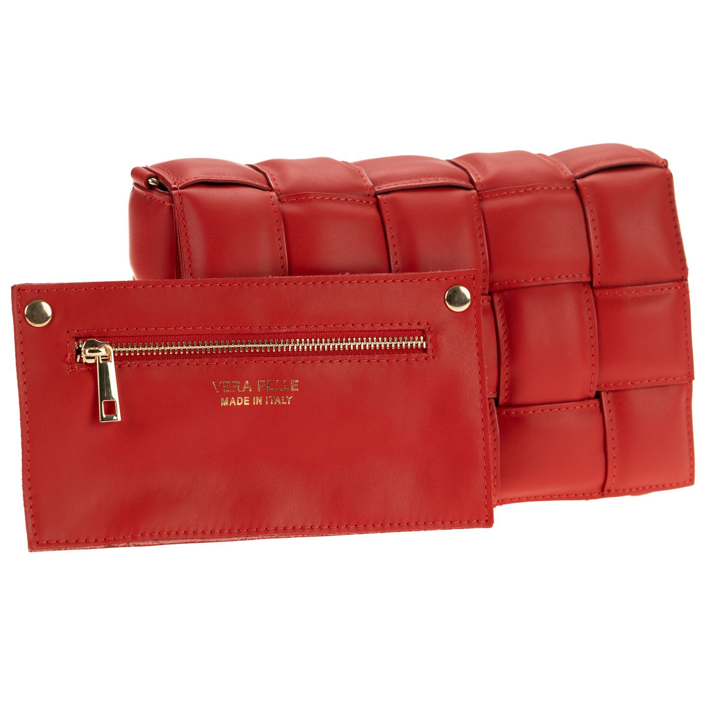 Borsa a spalla da donna in vera pelle con tracolla regolabile mod. FLORA