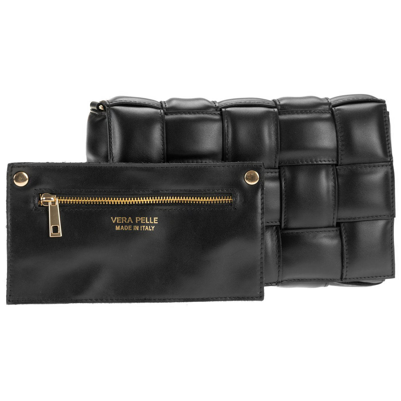 Borsa a spalla da donna in vera pelle con tracolla regolabile mod. FLORA