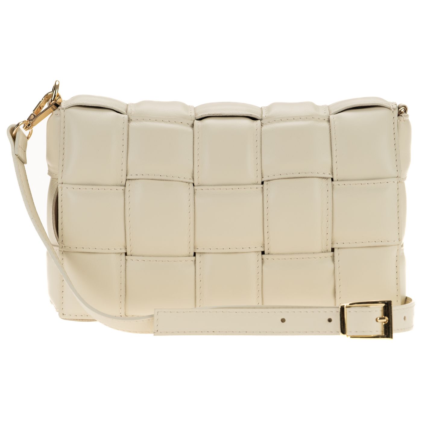 Borsa a spalla da donna in vera pelle con tracolla regolabile mod. FLORA