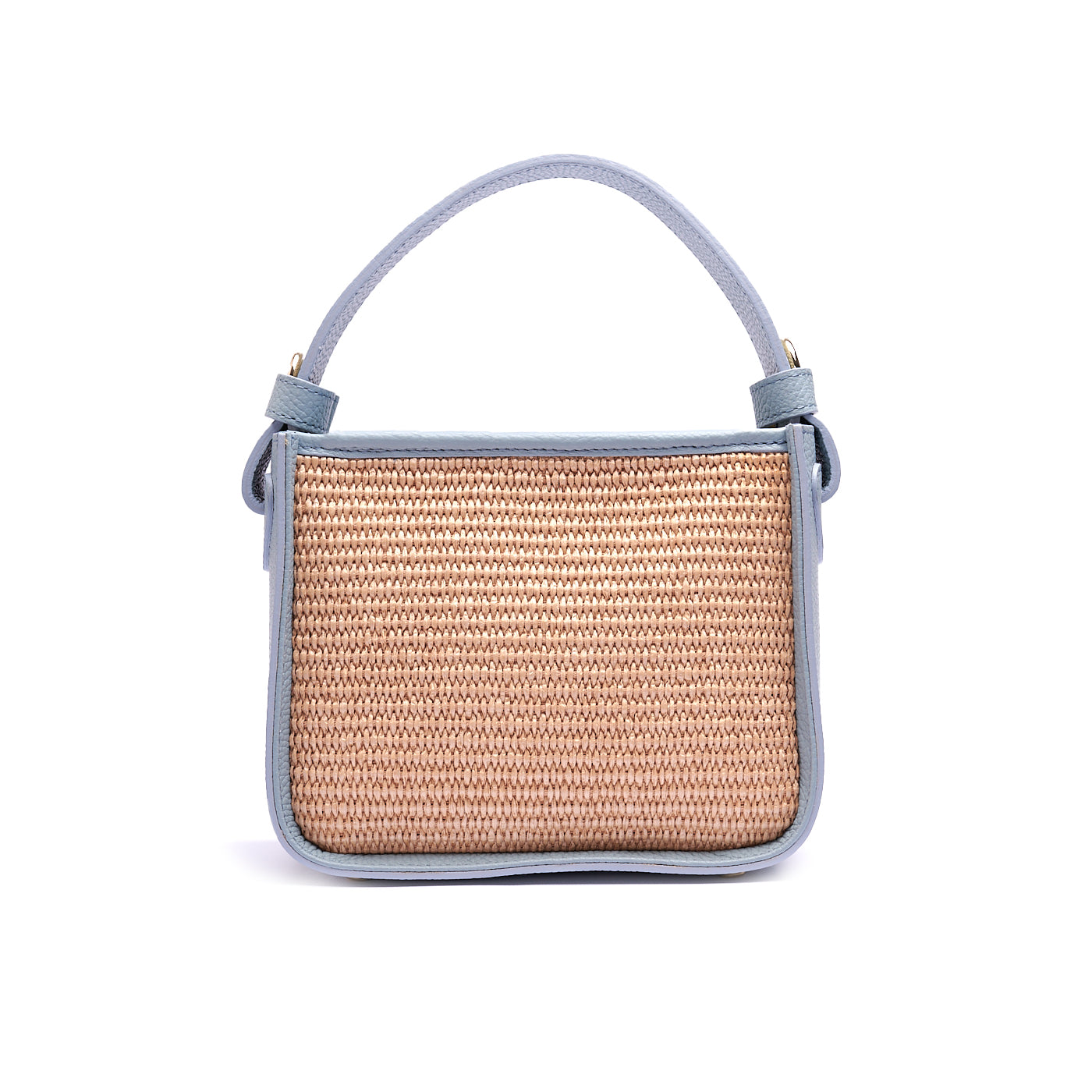 BORSA A SPALLA DA DONNA IN VERA PELLE E RAFIA CON TRACOLLA REGOLABILE MOD. CLARA-RAFIA